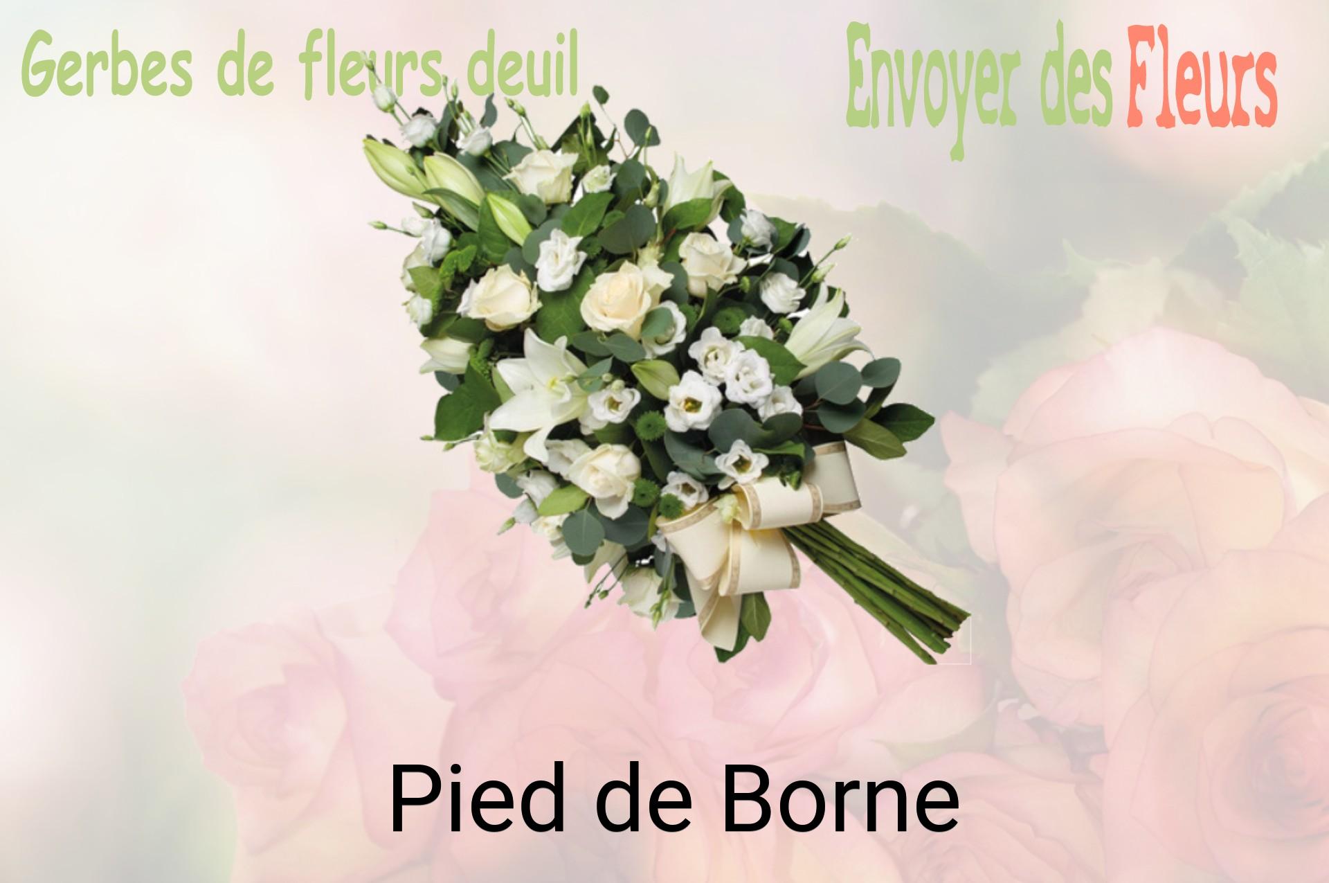 Gerbe de fleurs de deuil livrée à Pied-de-Borne